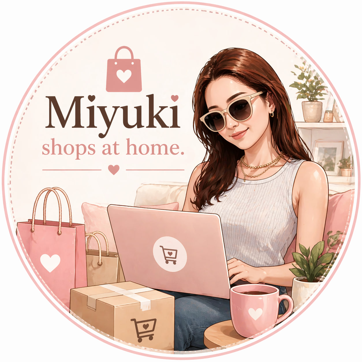 Miyuki shops at home.